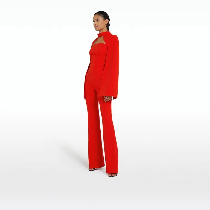 Safiyaa Agnes Cherry Red Harness Women Capes and Harnesses