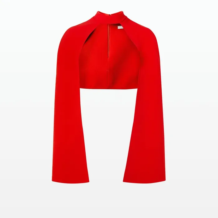Safiyaa Agnes Cherry Red Harness Women Capes and Harnesses