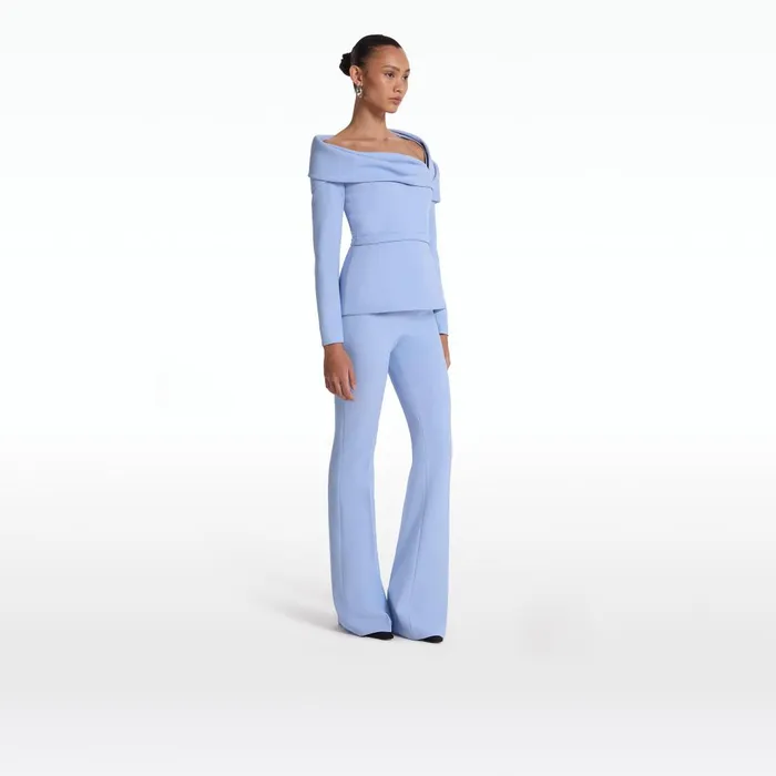 Safiyaa Alexa Carolina Blue Trousers Women Trousers