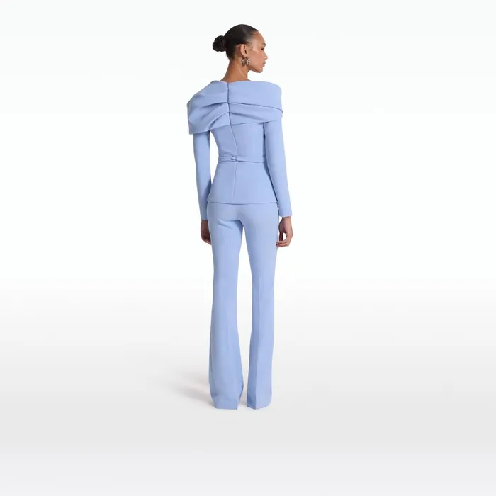 Safiyaa Alexa Carolina Blue Trousers Women Trousers