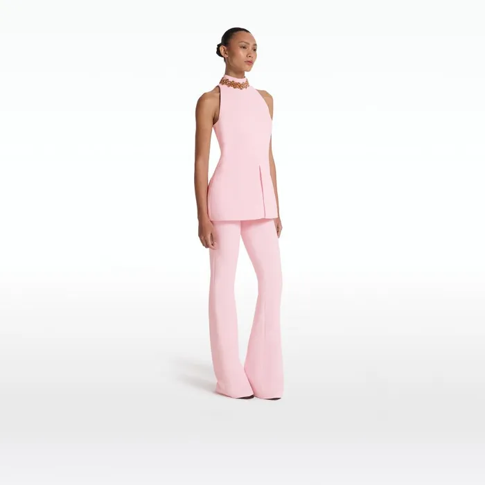 Safiyaa Alexa Peony Blush Trousers Women Trousers