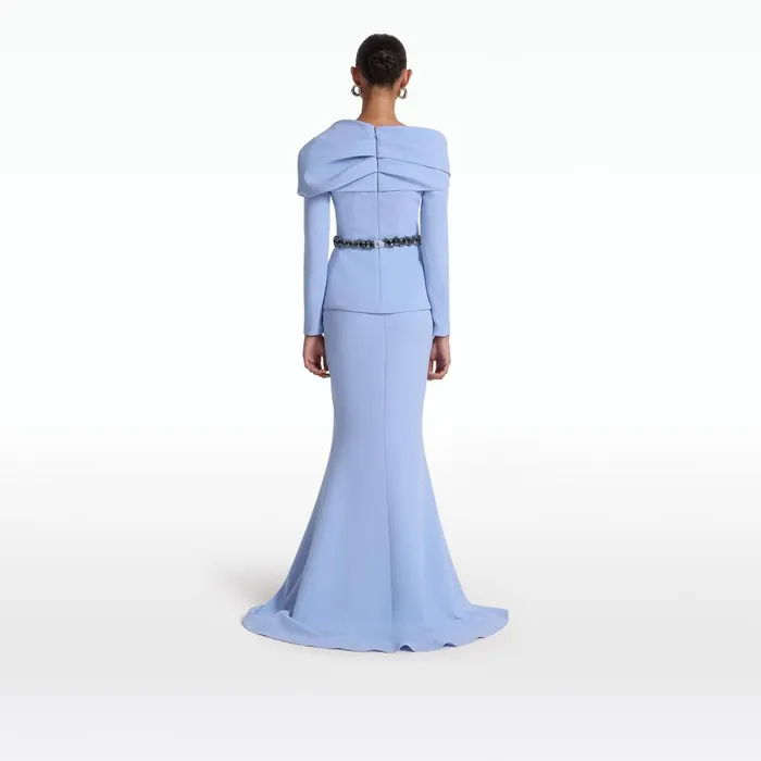 Safiyaa Andra Carolina Blue Long Dress Women Dresses