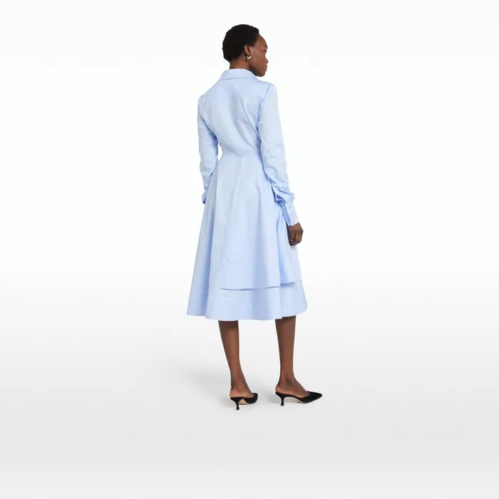 Safiyaa Asteria Soft Sky Cotton Dress Women Dresses