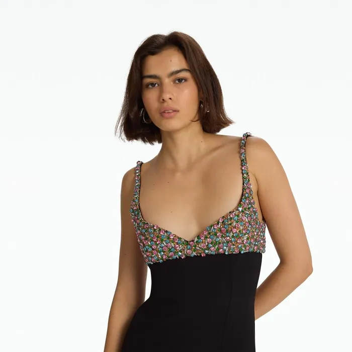 Safiyaa Beatriz Black Long Dress Women Dresses