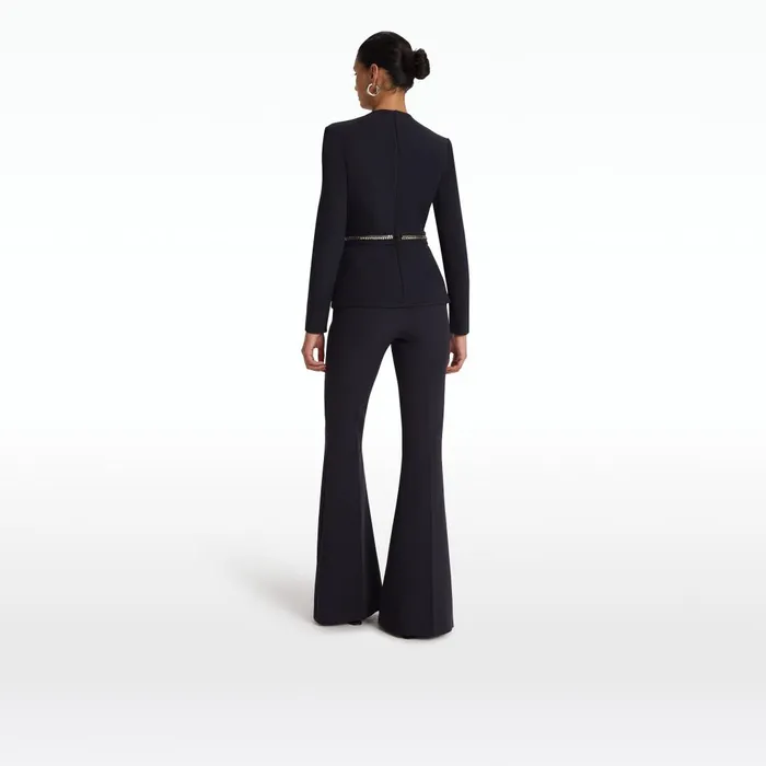 Safiyaa Blanca Midnight Navy Top Women Tops