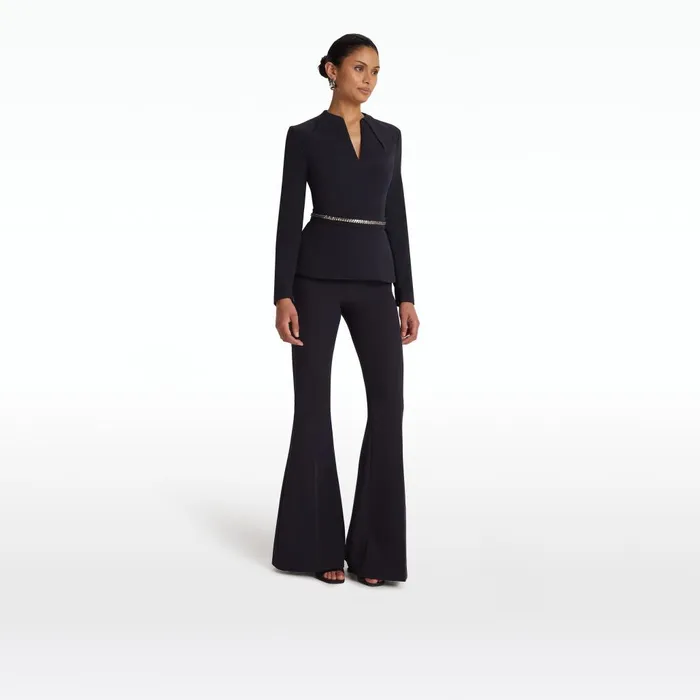 Safiyaa Blanca Midnight Navy Top Women Tops