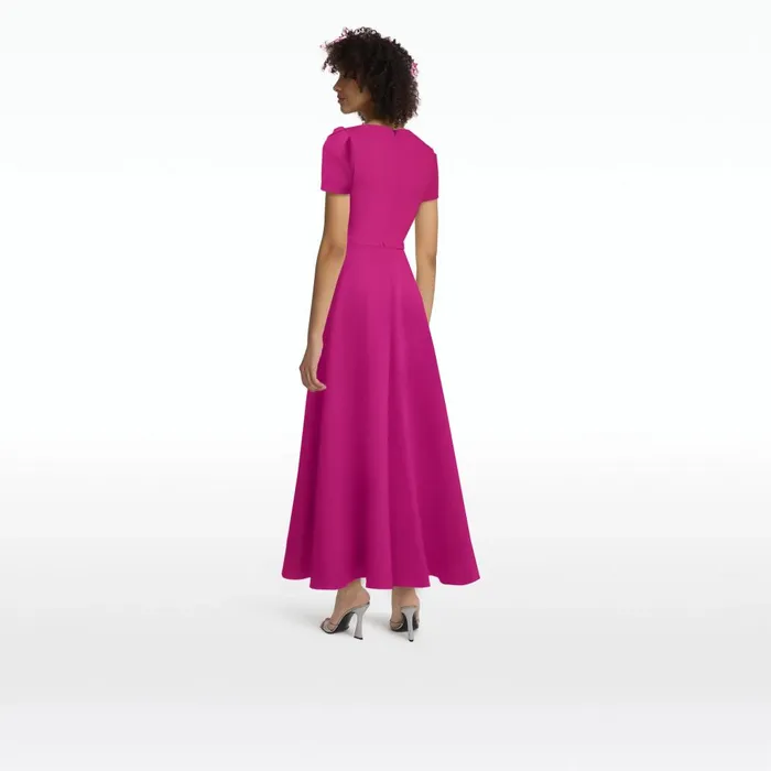 Safiyaa Cecilia Fuchsia Midi Dress Women Dresses