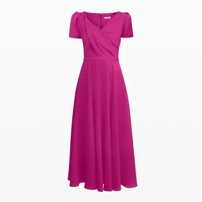 Safiyaa Cecilia Fuchsia Midi Dress Women Dresses