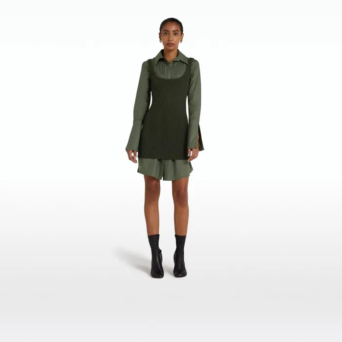 Safiyaa Cindy Seaweed Knit Dress Women Dresses