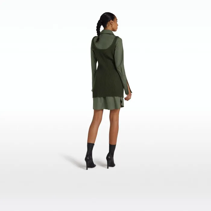 Safiyaa Cindy Seaweed Knit Dress Women Dresses