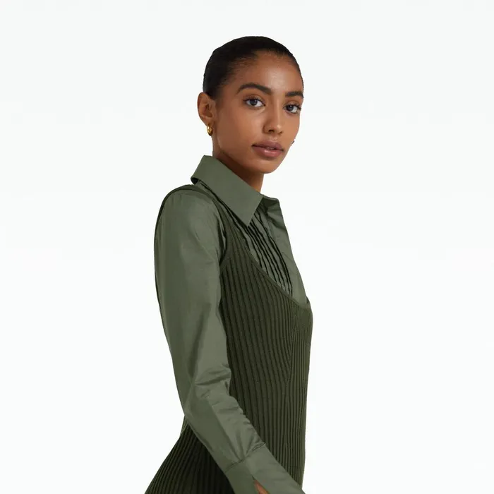 Safiyaa Cindy Seaweed Knit Dress Women Dresses