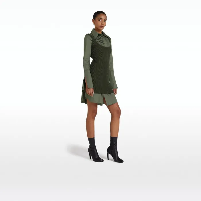 Safiyaa Cindy Seaweed Knit Dress Women Dresses