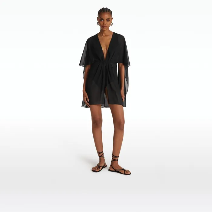 Safiyaa Davey Black Short Dress Women Dresses