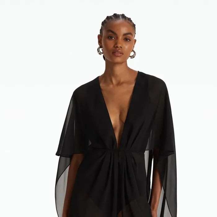 Safiyaa Davey Black Short Dress Women Dresses