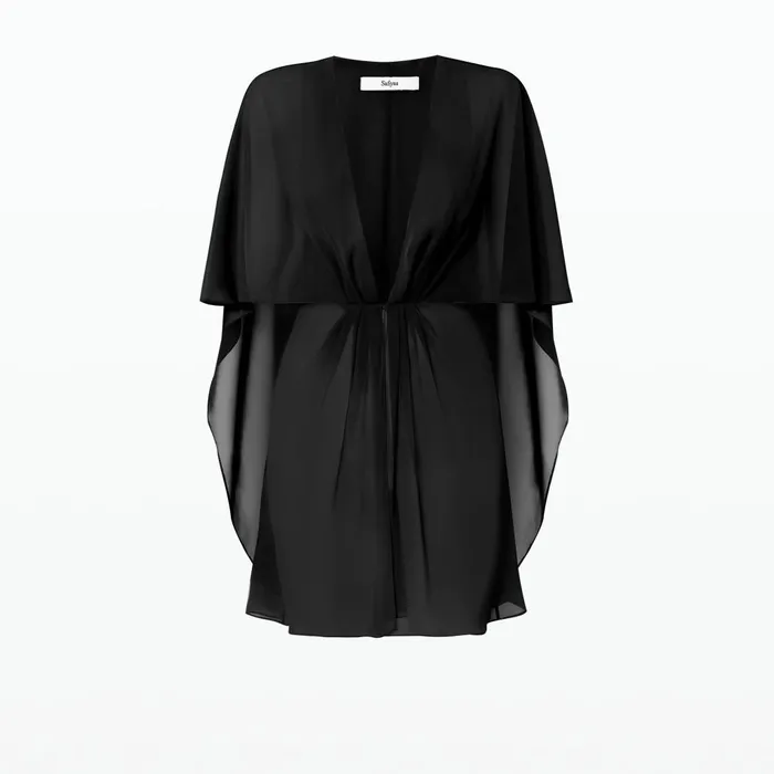 Safiyaa Davey Black Short Dress Women Dresses
