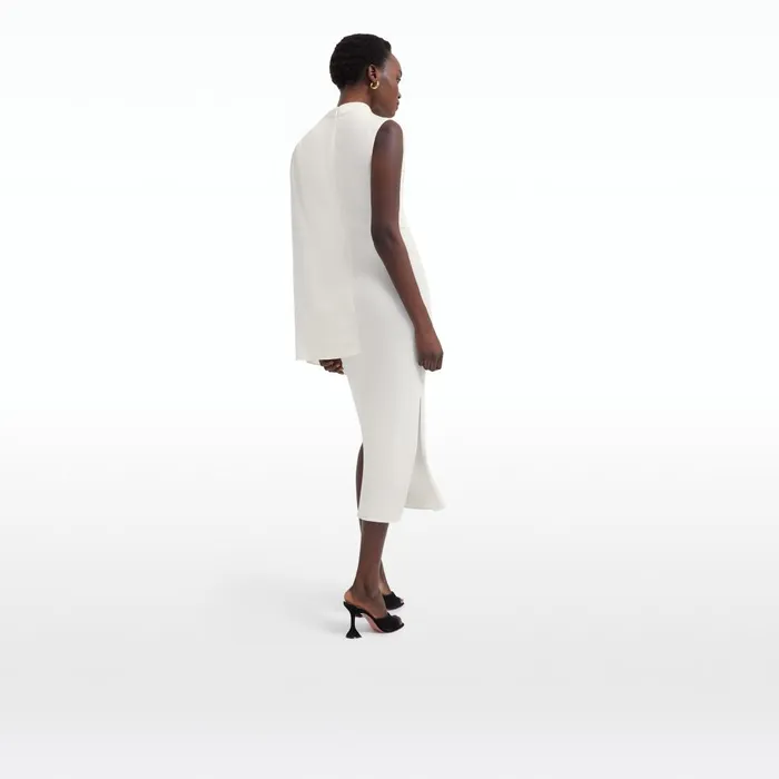 Safiyaa Dilly Ivory Midi Dress Women Dresses