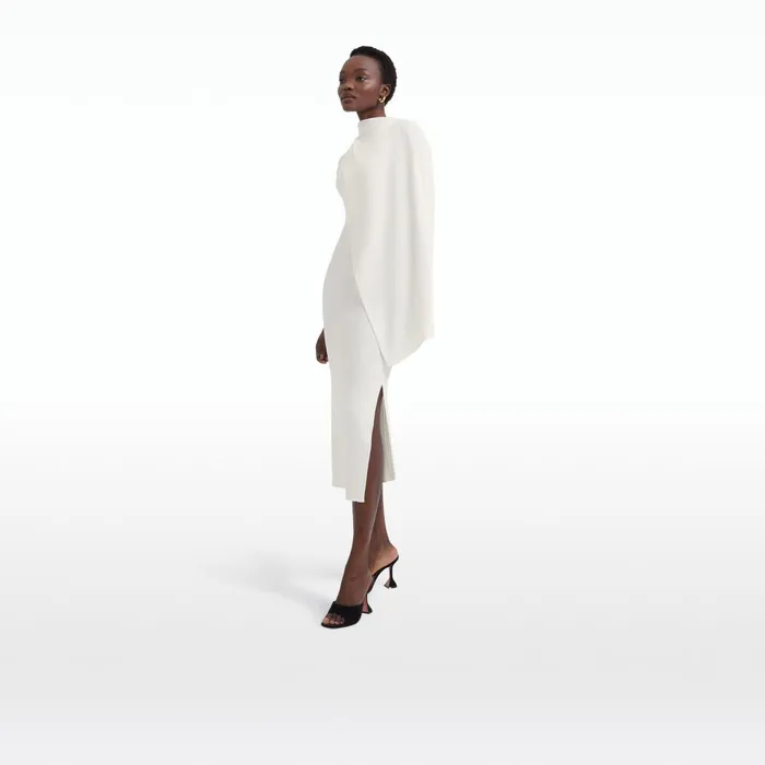 Safiyaa Dilly Ivory Midi Dress Women Dresses