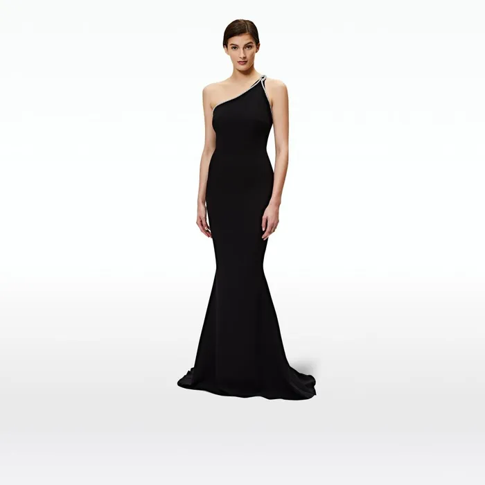Safiyaa Electra Black Long Dress Women Dresses