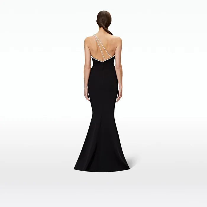 Safiyaa Electra Black Long Dress Women Dresses