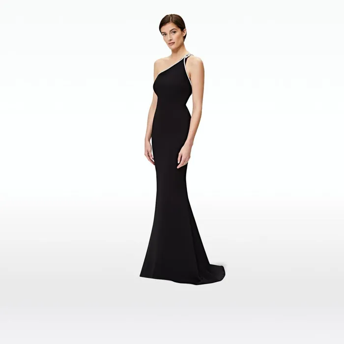 Safiyaa Electra Black Long Dress Women Dresses
