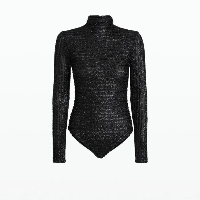 Safiyaa Ellena Black Bodysuit Women Tops