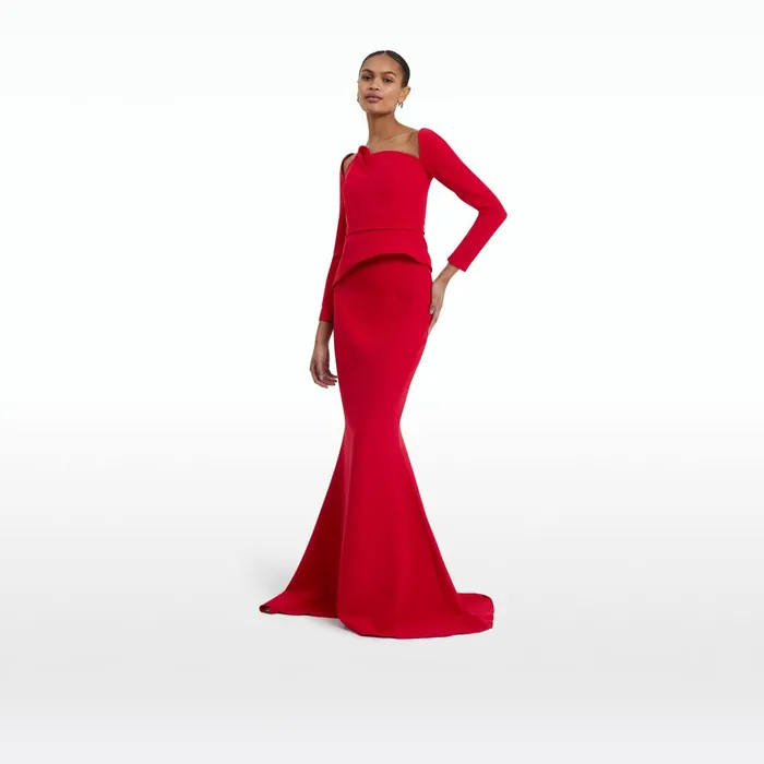 Safiyaa Gayeta Crimson Skirt Women Skirts