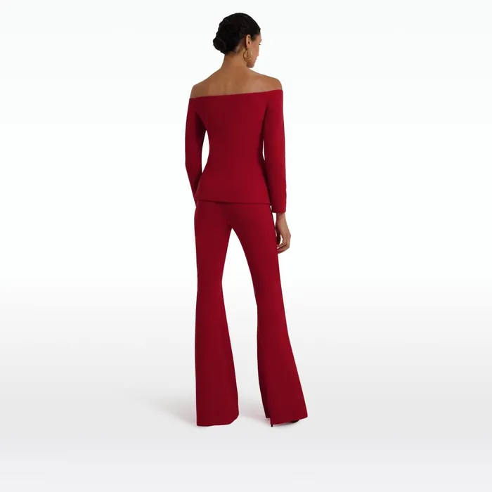 Safiyaa Halluana Azalea Red Trousers Women Trousers