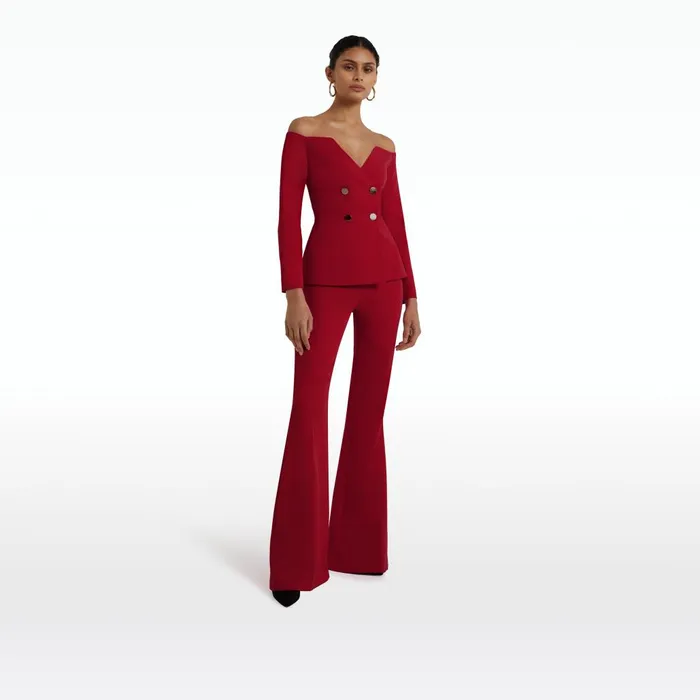 Safiyaa Halluana Azalea Red Trousers Women Trousers