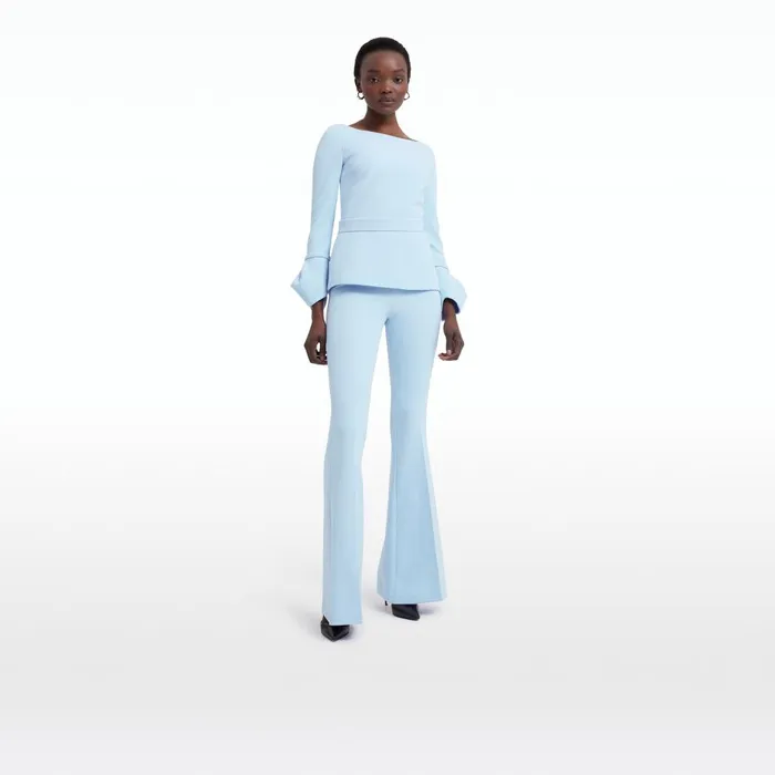 Safiyaa Halluana Pale Blue Trousers Women Trousers