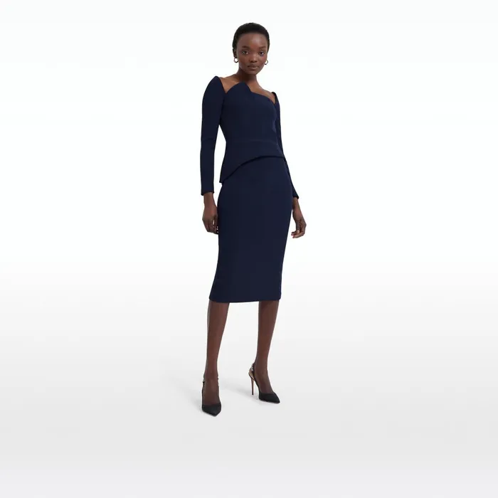 Safiyaa Hokoku Maritime Blue Skirt Women Skirts
