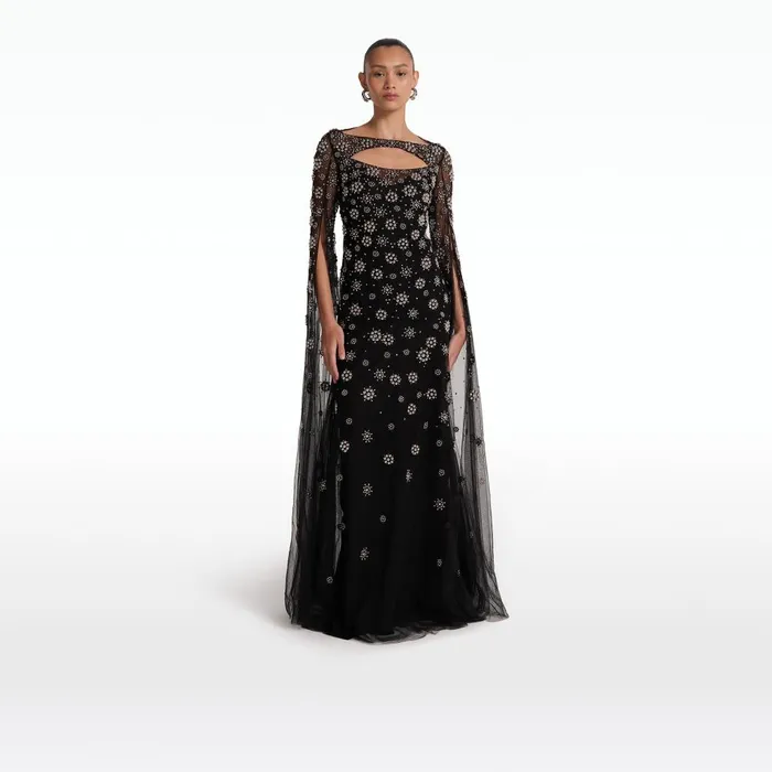 Safiyaa Jennifer Black Long Dress Women Dresses