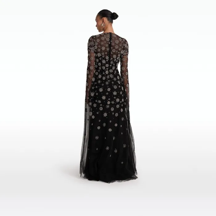 Safiyaa Jennifer Black Long Dress Women Dresses
