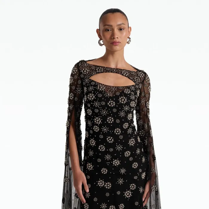 Safiyaa Jennifer Black Long Dress Women Dresses