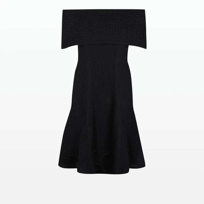 Safiyaa Kole Black Knit Short Dress Women Dresses