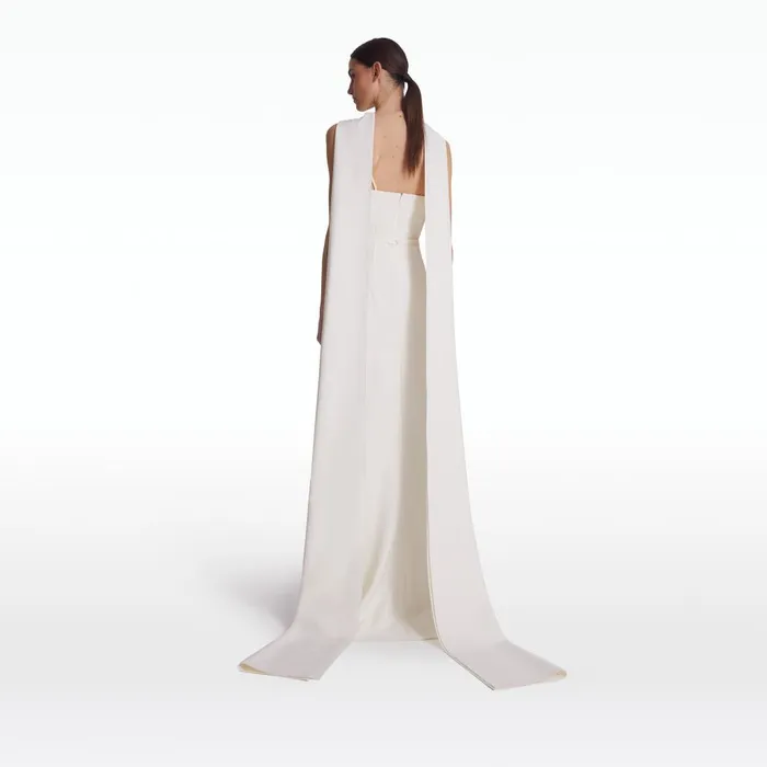 Safiyaa Lilien Ivory Long Dress Women Dresses