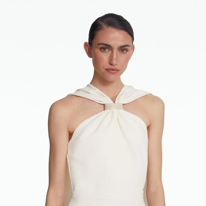 Safiyaa Lilien Ivory Long Dress Women Dresses
