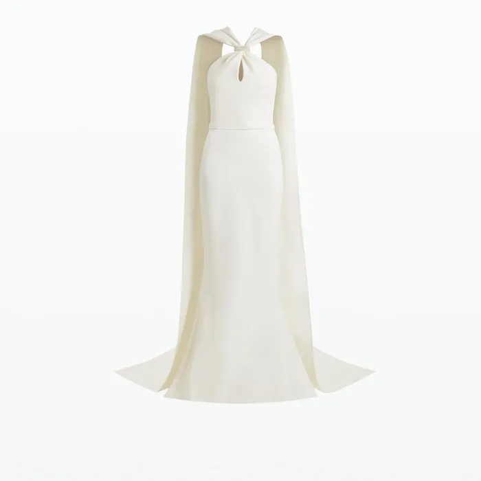 Safiyaa Lilien Ivory Long Dress Women Dresses
