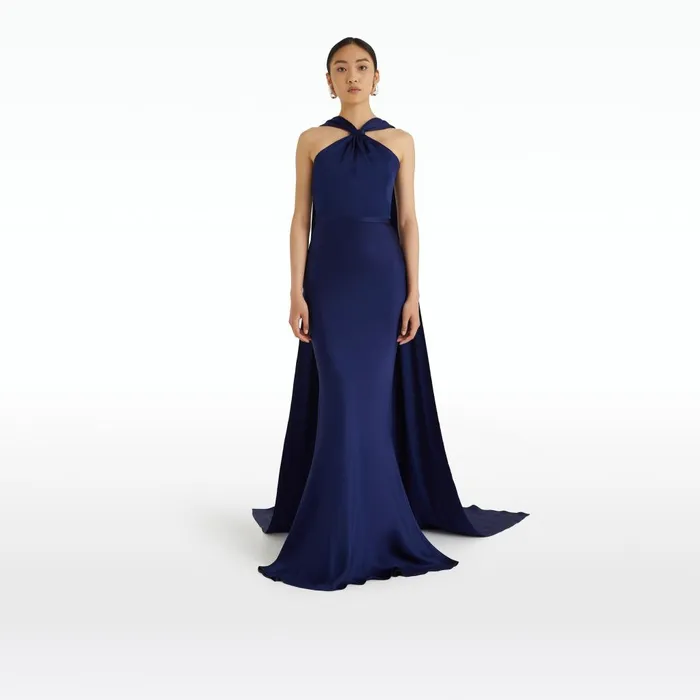 Safiyaa Lilien Maritime Long Dress Women Dresses