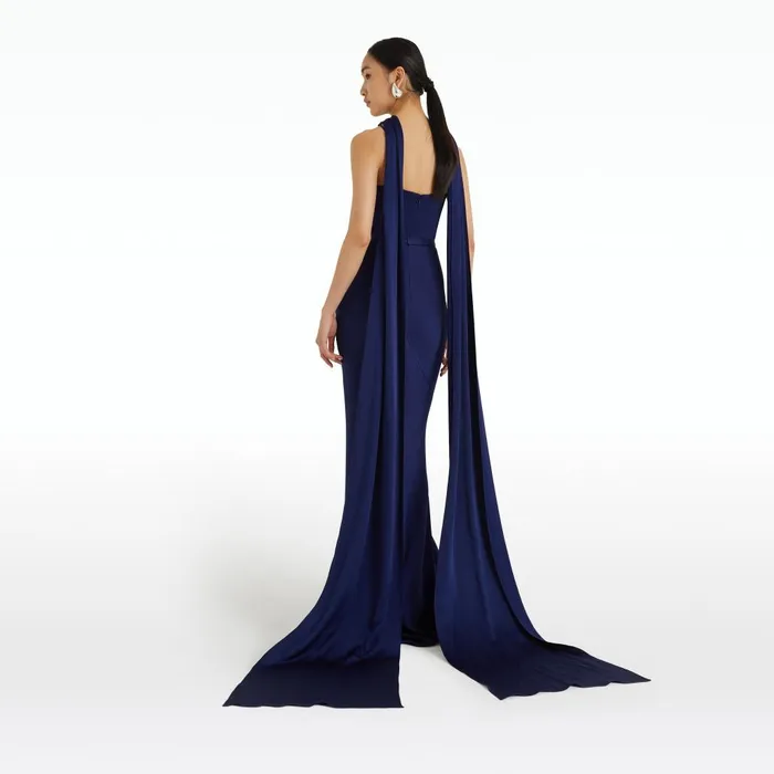 Safiyaa Lilien Maritime Long Dress Women Dresses