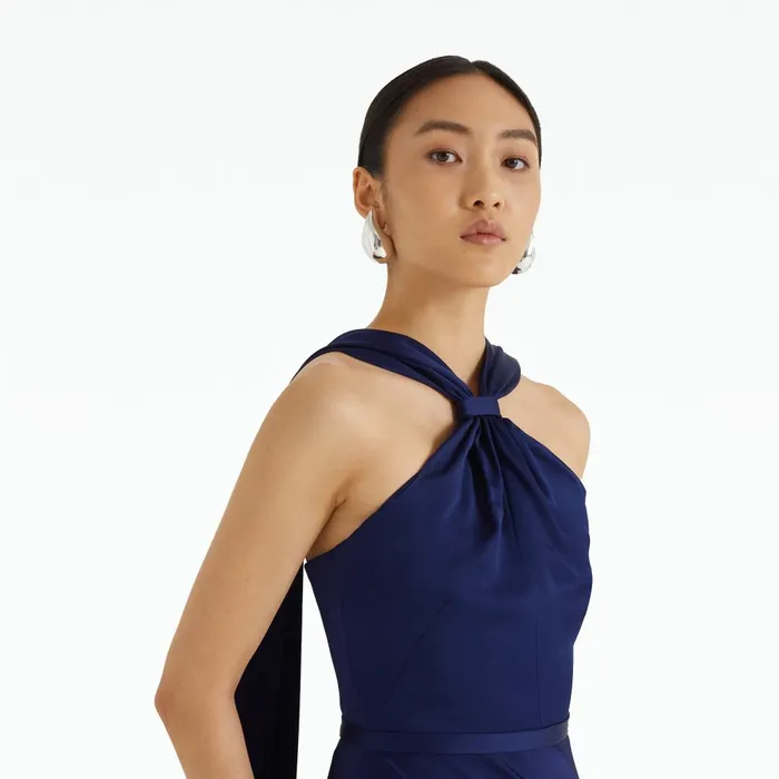 Safiyaa Lilien Maritime Long Dress Women Dresses
