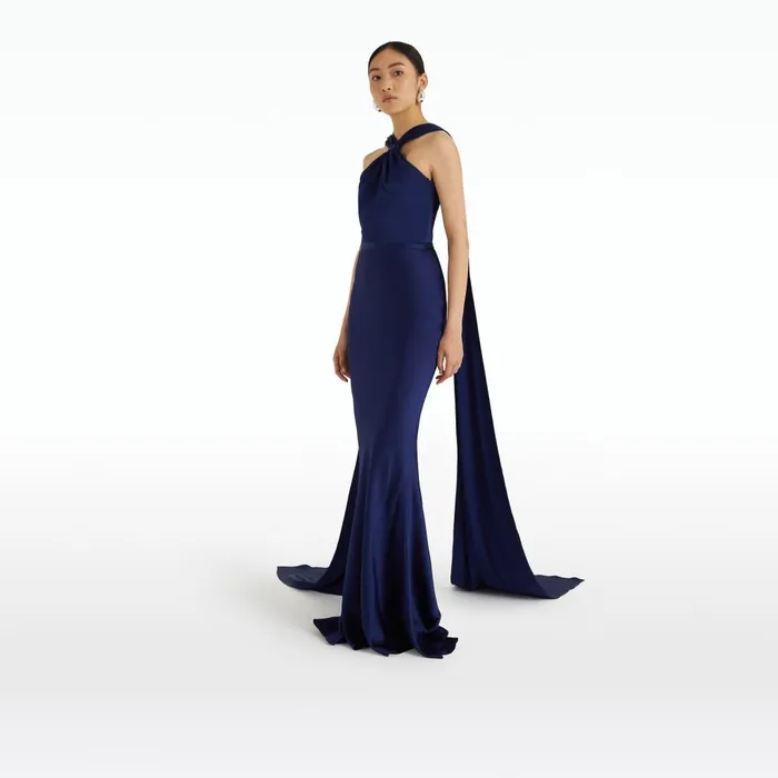 Safiyaa Lilien Maritime Long Dress Women Dresses