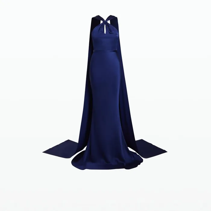 Safiyaa Lilien Maritime Long Dress Women Dresses