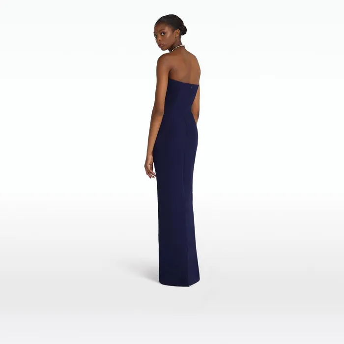 Safiyaa Lua Azurite Blue Long Dress Women Dresses