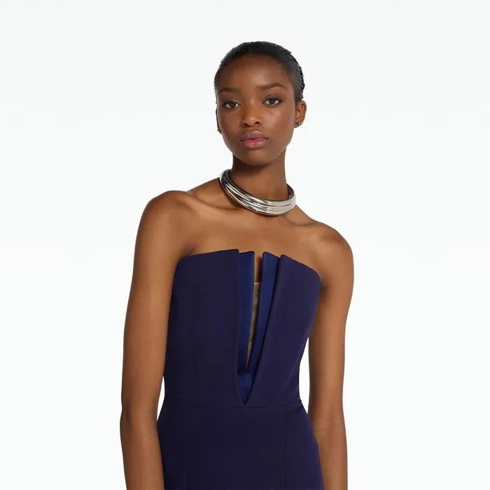 Safiyaa Lua Azurite Blue Long Dress Women Dresses