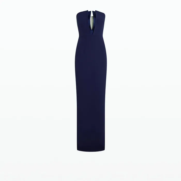 Safiyaa Lua Azurite Blue Long Dress Women Dresses