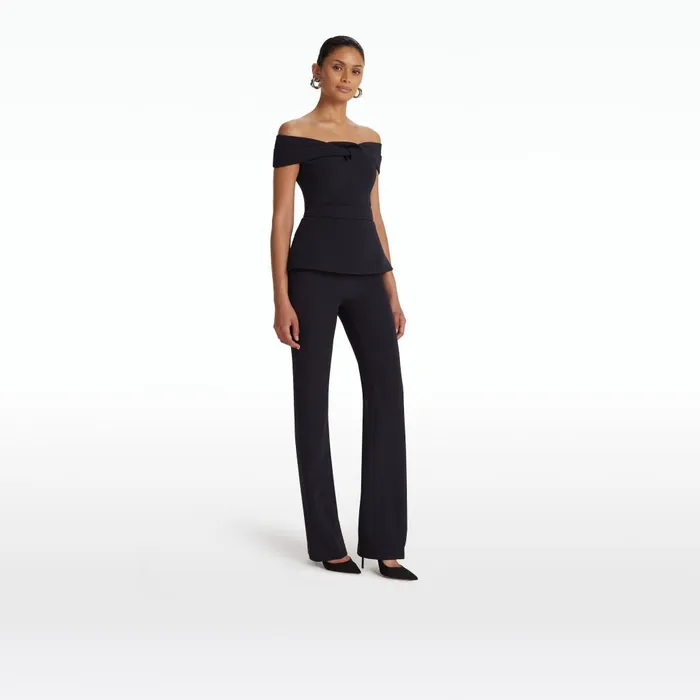 Safiyaa Mabel Midnight Navy Top Women Tops