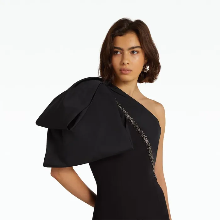 Safiyaa Maelys Embroidered Black Long Dress Women Dresses