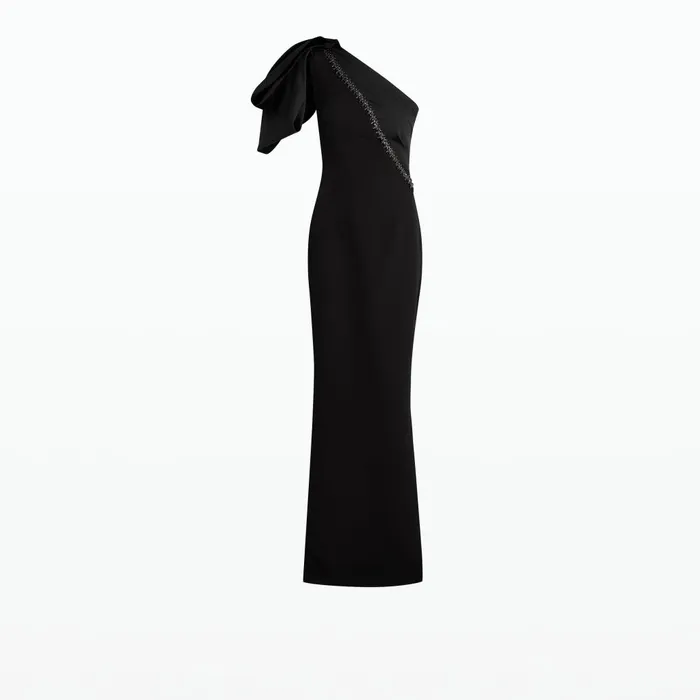 Safiyaa Maelys Embroidered Black Long Dress Women Dresses
