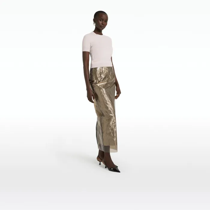Safiyaa Mara Taupe Skirt Women Skirts