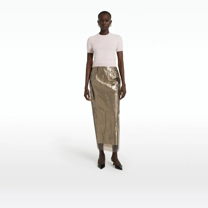 Safiyaa Mara Taupe Skirt Women Skirts